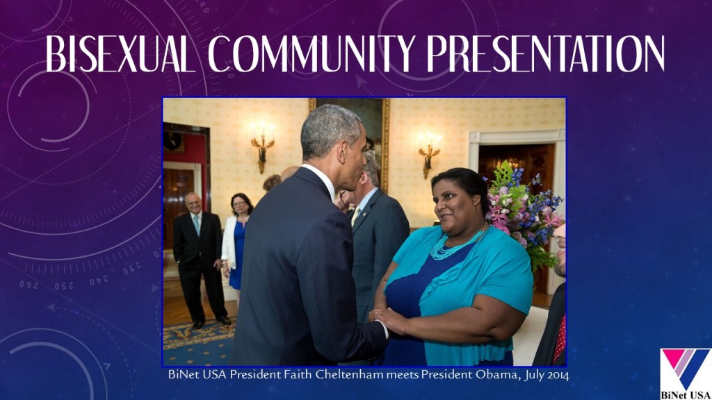 Photo of President Obama and BiNet USA President Faith Cheltenham